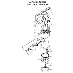 Hanau Alcohol Torch Complete Nozzle Holder Assembly
