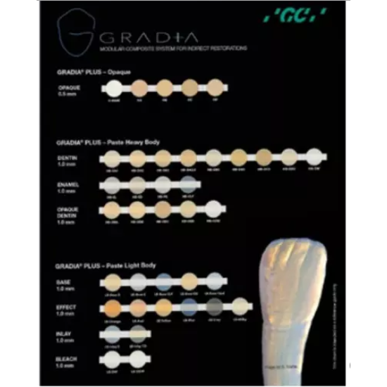 2012 New Gradia Direct Shade Guide 1 pc.