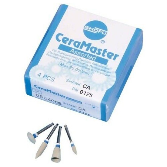 CeraMaster Silicon Polishing Assortment Kit CA For Porcelain / Enamel 4pc