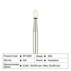 Dura White Aluminum Oxide Mounted Points Stones HP RD2 12/Bx