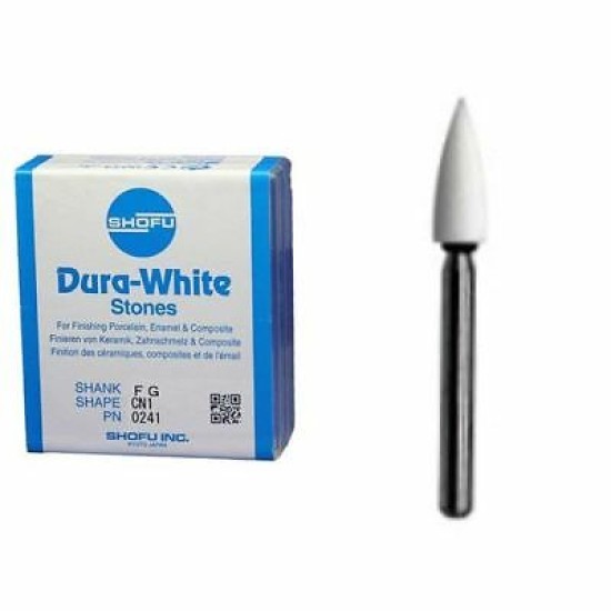 Dura-White Mounted Stones Friction Grip CN1 White 12/Bx