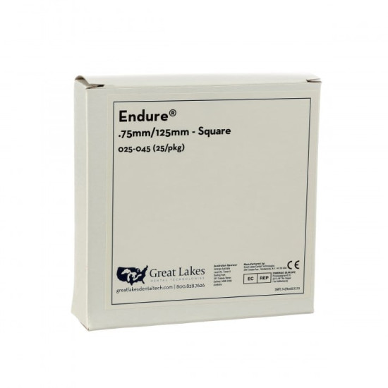 Endure® .030" Clear .75mm/125mm - Square (25/pkg)