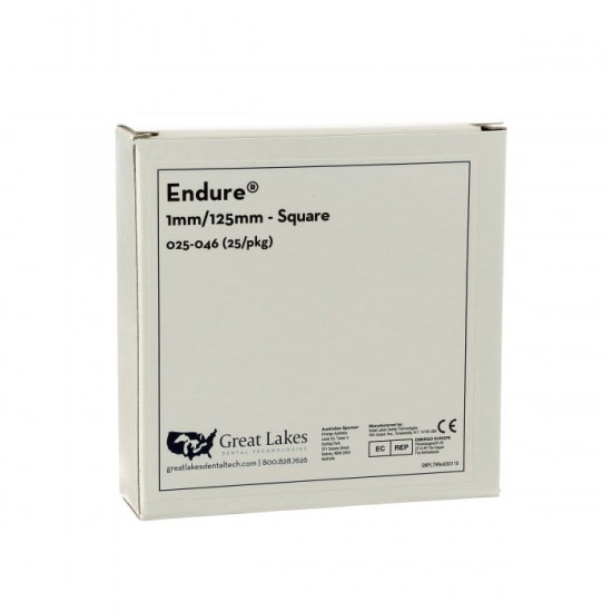 Endure® .040" Clear 1mm/125mm - Square (25/pkg)