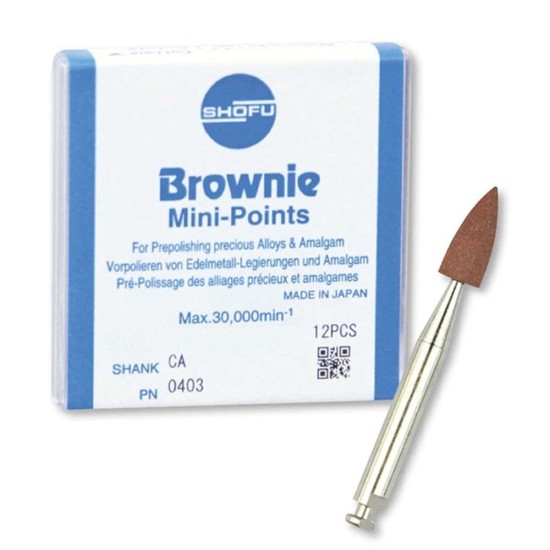 Brownie Silicon Pre Polisher CA Mini Point  12/Bx