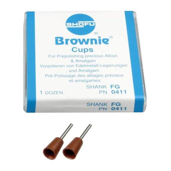 Brownie Silicon Polisher Friction Grip Cup Pre Polishing 12/Bx