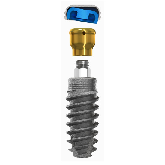 LOCATOR Overdenture Implant, 4.9mmD x 12mmL, 3mm Cuff