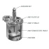 #4507 Paddle Assembly (L.H. Thread) with DN #4109 for Vac-U-Spat & 300ml sizes