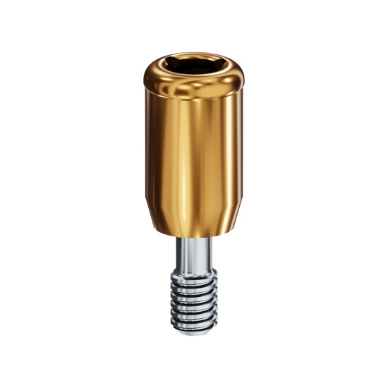 LOCATOR Abutment for Zimmer Biomet Spline Implants, 3.25mm Dia (Yellow), 5.0mm Cuff Height