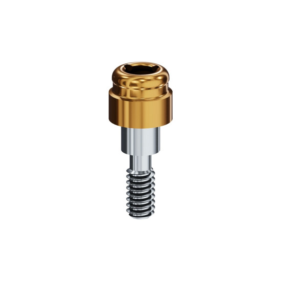 LOCATOR Abutment for Nobel Biocare Replace Implants, 4.3mm Regular (Yellow), 2.0mm Cuff Height