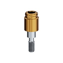 LOCATOR Abutment for Nobel Biocare Replace Implants, 4.3mm Regular (Yellow), 4.0mm Cuff Height