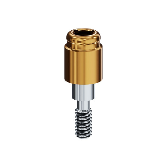 LOCATOR Abutment for Nobel Biocare Replace Implants, 4.3mm Regular (Yellow), 4.0mm Cuff Height