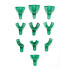 BoTrays® Disposable Impression Trays #2 Perforated Large Lower - 3.02" x 2.30" - 12/bag