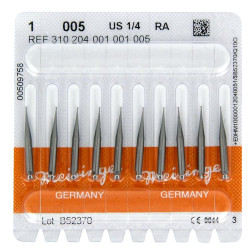Laboratory Carbide Bur, Medium, Round 0.4mm, HP