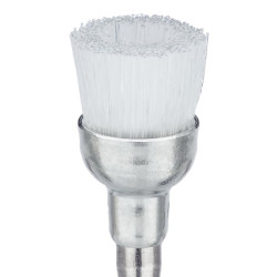 Polisher, Brush, Prophylaxis brush with hard nylon bristles, White, 6.0mm, RA