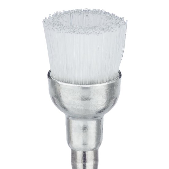 Polisher, Brush, Prophylaxis brush with hard nylon bristles, White, 6.0mm, RA