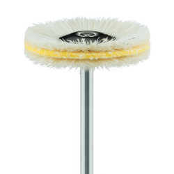Polisher, Brush, Goat hair, White with Leather, 3-ply, 22mm, HP