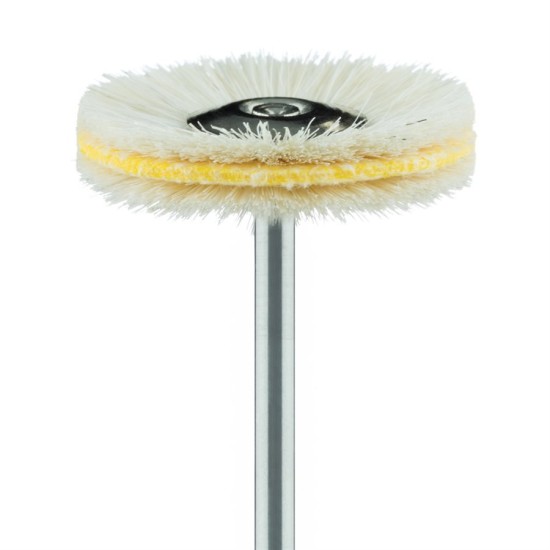 Polisher, Brush, Goat hair, White with Leather, 3-ply, 22mm, HP