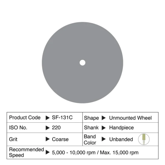 Shofu Compomaster Coarse Unmounted Wheel #0131C Each