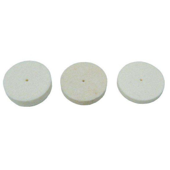 Felt Wheels Hard - 1" X 1/8" - 100/Pkg