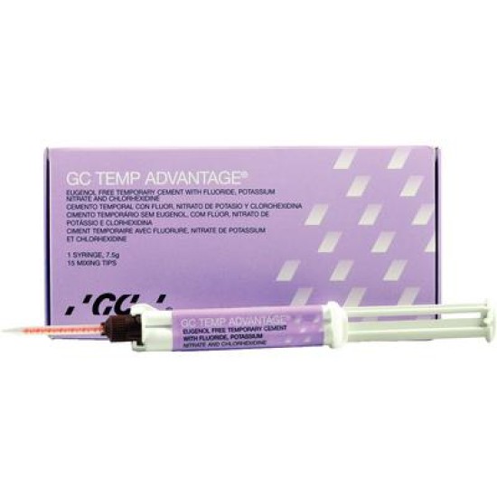 Temp Advantage Cement 1 x 7.5gm Automix Syringe + 15 Tips
