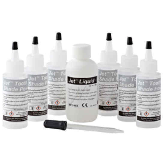 Jet Tooth Shade 6/1 Kit (6x45 g powder 60-62-65-69-77-81/118 mL liquid)