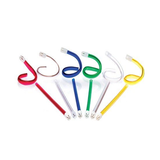 Flexo® Disposable Plastic Saliva Ejectors Rainbow Pack, fixed tips (1000 - 200/ea)