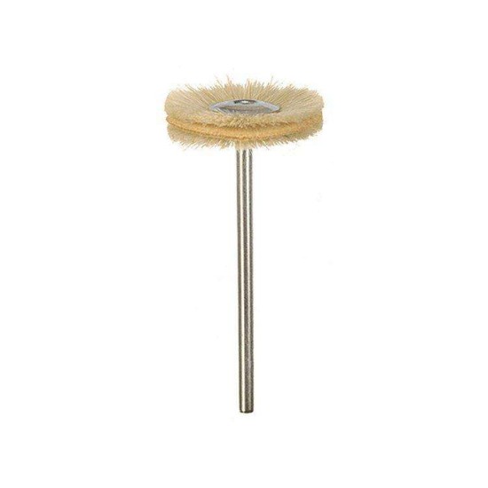 Miniature Brushes with Polishing Discs White Goat Hair w/Chamois - 12/pkg