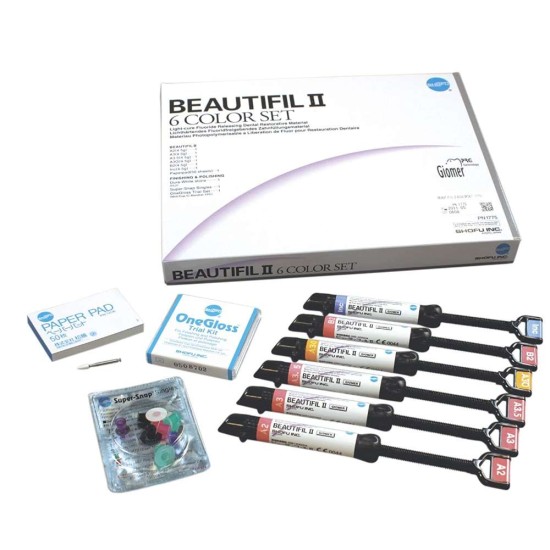 Beautifil II Syringe Assorted 4.5 Gm 6 Color Set 6/Pk