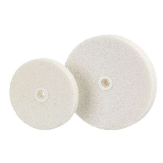 White Acrylic Knock-down Wheels 3" x 3/8" (76 x 9.5mm)