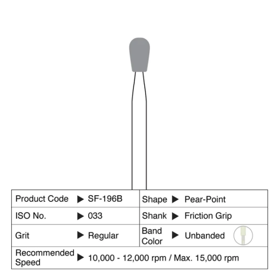 Shofu Composite Pear-Point FG #0196B 12/Box