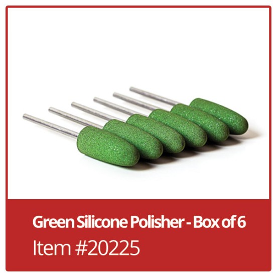 Valplast Green Silicone Polisher -Box of 6