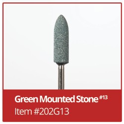 Green Mounted Stones #13 Box of 100