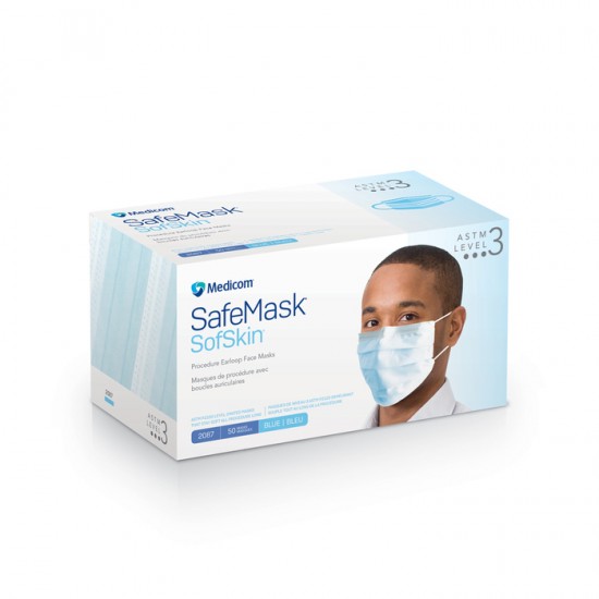 SafeMask Mask Sofskin L3 Blue (50) ASTM 3