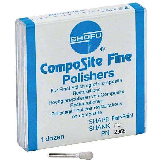 CompoSite Polisher Friction Grip Fine Pear Points 12/pk