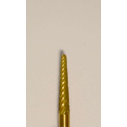 Buffalo Dental Gold Cap Taper Fissure (31P) TNT-Coated Dual Cut Regular HP Carbide Bur