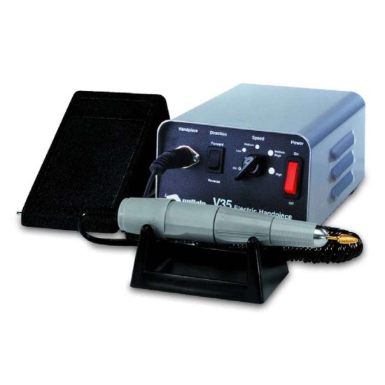 V35 Gray Electric Handpiece System Complete, 120V AC (Console + Gray HP + Foot Control)