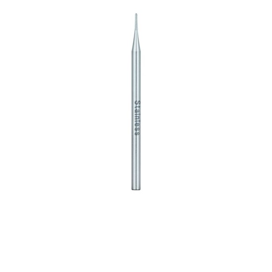 STEEL BUR, RUST FREE STAINLESS STEEL BUR, 1.6MM, CROSS CUT TAPER POINT, HP