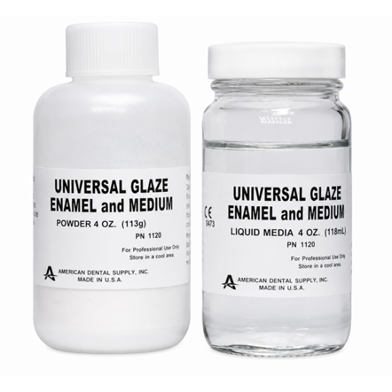 CLEAR GLAZE ENAMEL - LAB UNIVERSAL KIT 4 OZ. (PWD & LIQUID MEDIA)