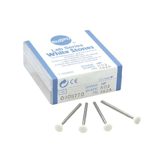 Lab Series Aluminum Oxide Mounted Points #2 White HP 12/Bx