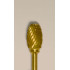 Buffalo Dental Gold Cap Egg/Oval (52C) TNT-Coated Dual Cut Regular HP Carbide Bur