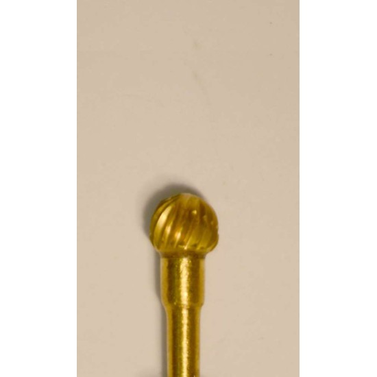 Buffalo Dental Gold Cap Round (52D) TNT-Coated Dual Cut Regular HP Carbide Bur