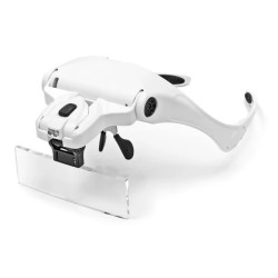 Twin LED Lighting Loupe - Headband/Bracket with 5 Interchangeable Lenses