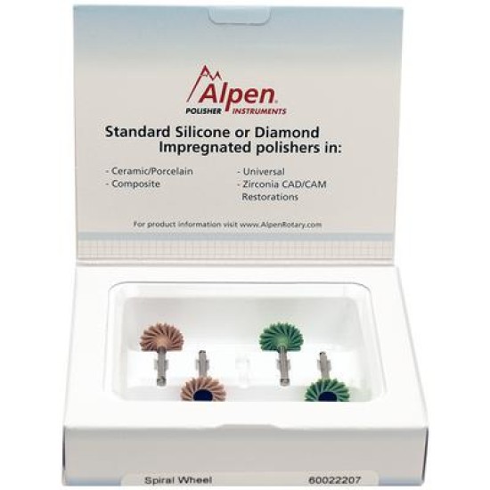 Alpen Polishing Instruments ShapeGuard Zirconia Assorted Pack, 4 pcs