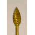Buffalo Dental Gold Cap Flame (63B) TNT-Coated Dual Cut Regular HP Carbide Bur