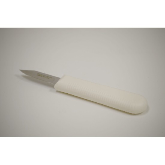 Buffalo No. 6A Autoclavable Knife w/ White Handle, 1 1/2" Blade