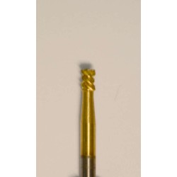 Buffalo Dental Gold Cap Small Inverted Cone (71G) TNT-Coated Dual Cut Regular HP Carbide Bur