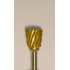 Buffalo Dental Gold Cap Inverted Cone (73C) TNT-Coated Dual Cut Regular HP Carbide Bur