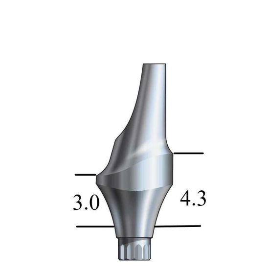 Astra® 3.0mm Esthetic Abutment 15Â° Angle, Anterior