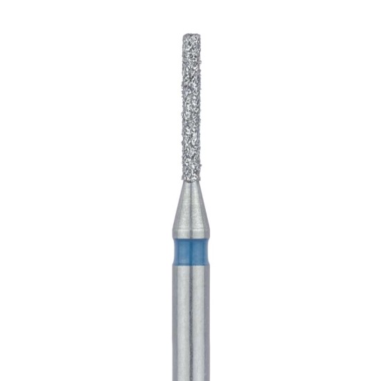 Round Edge Long Cylinder Diamond Bur 0.8mm Medium, FG