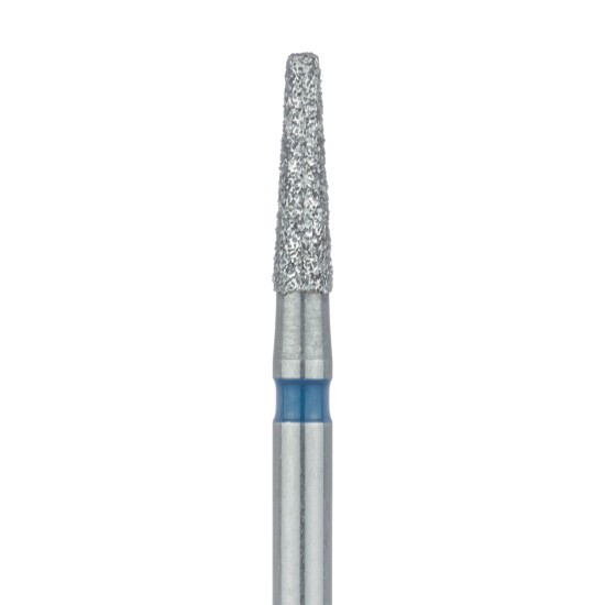 Tapered Round Edge Diamond Bur 1.6mm, 6mm WL Medium FG